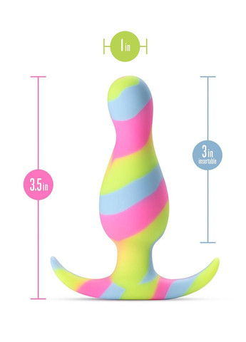 Анальна пробка різнокольорова AVANT KALEIDO LIME Blush (372737085)