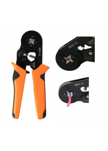 Клещи обжимные кримпер для наконечников 0.25-10 мм2 обжимной инструмент HSC8 6-4А оранжевый (R051305) No Brand (349844731)