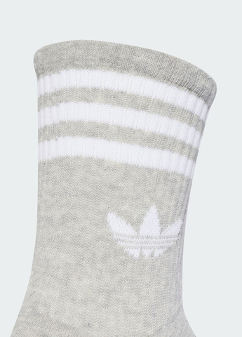 Білі три пари шкарпеток 3-stripes crew adidas логотипи (333142651)