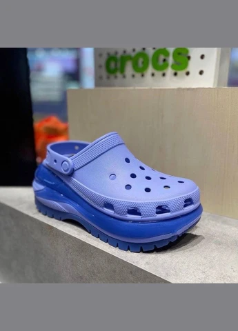 Синие крокс мега краш клог clog Crocs