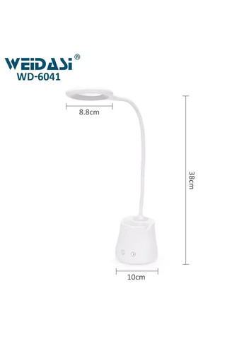Настольная лампа WD-6041 1200mAh 16smd 3W 198lm Weidasi (290049518)