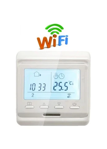Wi-Fi термостат для газового и электрического котла с LCD дисплеем MK60L, белый Minco (391995826)