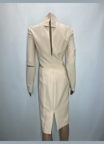 Пудровое коктейльное платье футляр Emilio Pucci однотонное