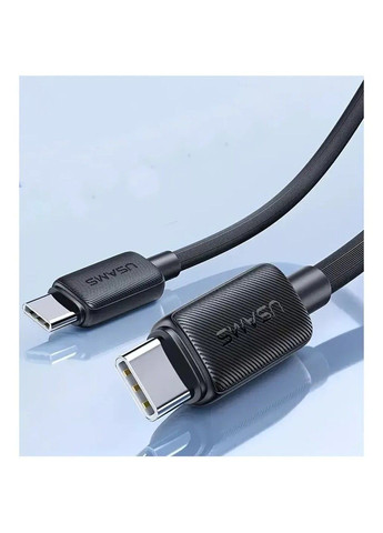 Кабель US-SJ696 60W Striped Data Cable Type-C To Type-C-KY Series 2M black USAMS (371362672)