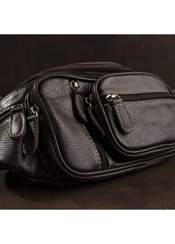 Сумка на пояс через плечо мужская из натуральной кожи средняя Коричневый 38755 Vintage (361400983)