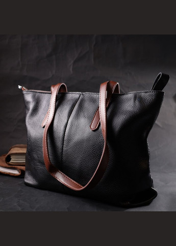 Містка шкіряна сумка для документів з кишенями ділового стилю чорна (sku_22281) No Brand (329853268)