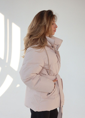 Бежевая зимняя зимняя женская парка куртка SK