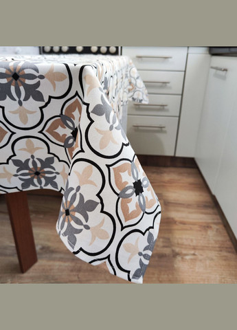 Хлопковая скатерть с водоотталкивающим эффектом Плиточка на прямоугольный стол 120х120 Maystat (305390816)