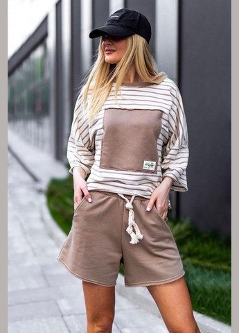 Легкий спортивный костюм в полоску Fashion Girl (300775500)