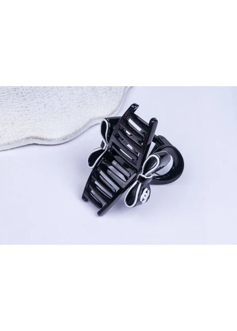 Краб крабик с белым бантом для волос пластиковый, длина 8 см Fashion Jewelry (402043182)