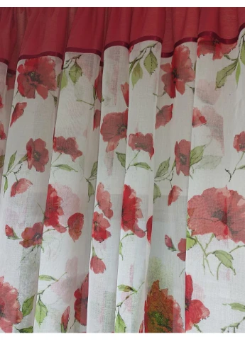 Кухня тюль "Красные Маки" 350х170 No Brand (353834446)