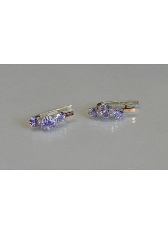 Серьги серебряные с золотыми накладками (пластинами) Silver Style (366813716)