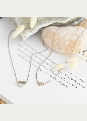 Комплект серебряный Серьги ассиметричные серьги пусеты и колье подвес на цепочке. No Brand (362177383)