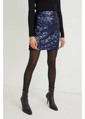 Синяя однотонная юбка C&A