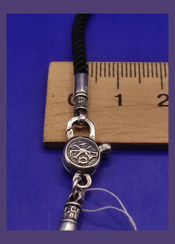 Ювелірний чорний шовковий шнур срібло 925 проби 3 мм Shiny 1466 60см No Brand (332806773)