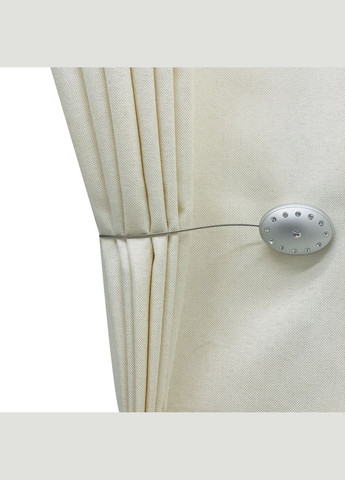 Магніт для штор овал зі стразами 5.5х4 см зелений пара 2 шт MIS LT №12а (323148000)