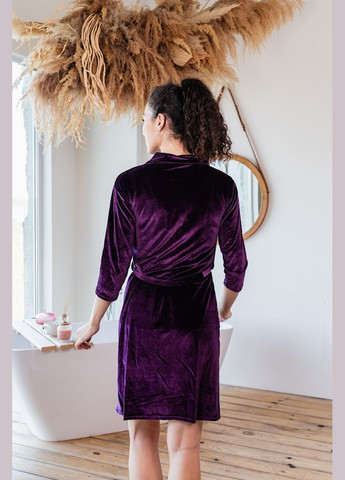 Фиолетовая всесезон комплект женский (халат+топ+шорты) hc (h001-8102-082) No Brand