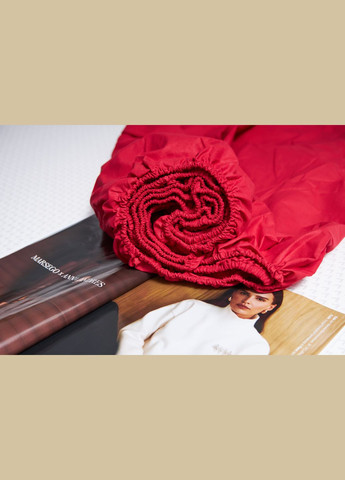 Простынь на резинке Бязь Gold Люкс 160х190х25 см (MS-850000113) Moon&Star Cherry Red (295439089)