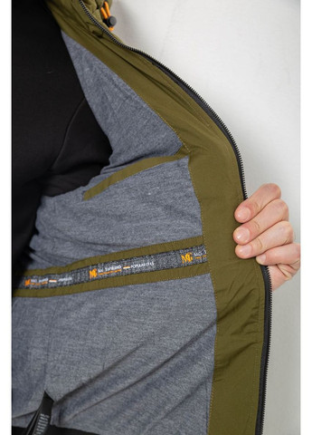 Оливковая (хаки) демисезонная куртка мужская демисезонная с капюшоном Ager 244RL-9882AL