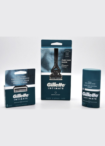 Мужская бритва для интимных зон Intimate станок 6 лезвий подставка и стик от натирания Gillette (280265709)