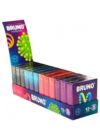 Презервативы Bruno 3 шт в упаковке (4 вида) classic No Brand (303884170)