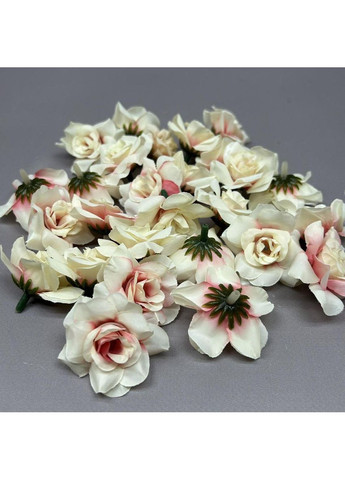 Гарденія штучна (головка) 3 см - кремовий із рожевим Plus-plus (352743826)