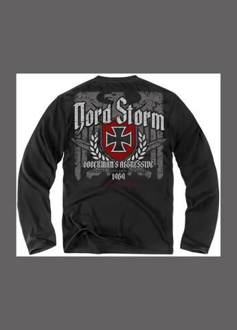 Чорна лонгслів nord storm v1 s53bk Dobermans Aggressive