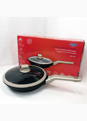 Сковорода MG-1167 с крышкой антипригарная 26 см, сковорода с индукционным дном Magio (364664074)