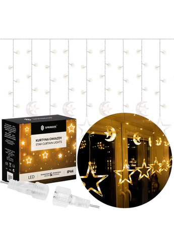 Гірлянда бахрома вулична (зовнішня) 2 м 138 LED CL4013 Warm White Springos (315781216)