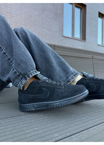 Чорні кросівки чоловічі nike sb dunk total black найк сб данк чорні демісезон No Brand