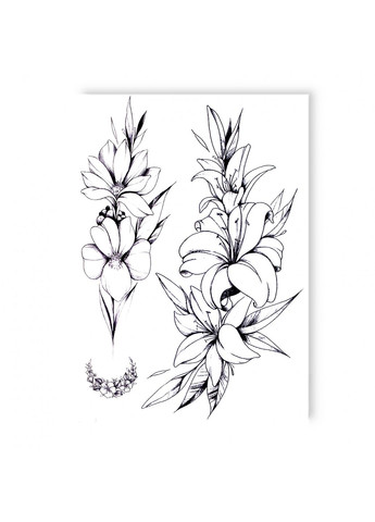 Тимчасове водостійке тату "Лілії" No Brand (312537992)