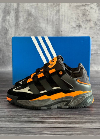 Цветные всесезонные кроссовки Vakko Adidas Niteball Black Orange