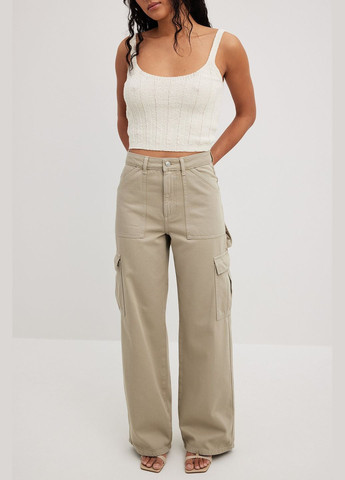 Джинсы демисезон,серо-бежевый, NA-KD - (297153558)