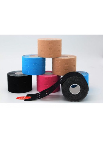 Тейп кінезіо 5 см, з отворами, Kinesiology Tape, перфорований тейп, 5 см, бежевий No Brand (346048692)