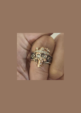 Модное мужское кольцо с черепом, кольцо в виде черепа в короне и кристаллами, панк, рок, байкер, размер 16 Fashion Jewelry (290114033)