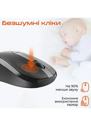 Мышка BTM185 Bluetooth/Wireless Black (MT-BTM185-A) MEETION (382659751)