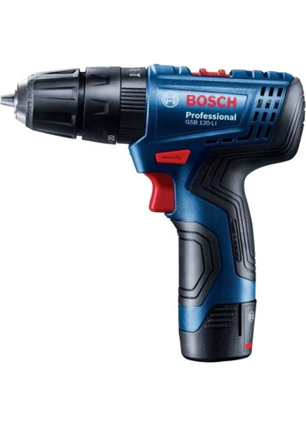 Акумуляторний дриль-шурупокрут GSB 120-LI (12В, 10 мм, 30 Нм, 2 Агод) ударний + 2АКБ зарядний пристрій кейс (25612) Bosch (329742748)