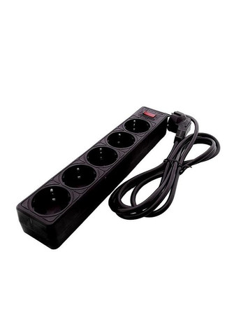 Сетевой фильтр с заземлением 5 гнезд, 2 м, черный Electro House (346087054)