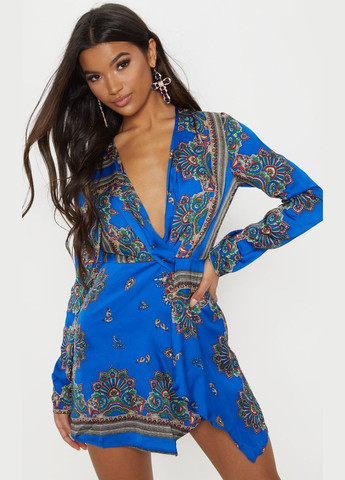 Синее платье PrettyLittleThing