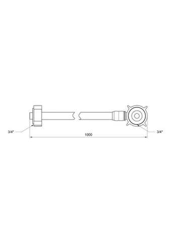 Шланг залив Standart для пральної машини 100 см SD095W100 Thermo Alliance (397570953)