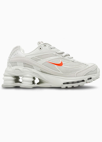 Серые демисезонные кроссовки мужские и женские nike shox ride 2 sp supreme grey orange | найк шокс райд 2 серые No Brand
