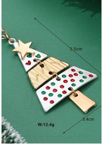 Підвіска новорічна на ланцюгу кулон хай-тек ялинка, 1795-1 No Brand (370143400)