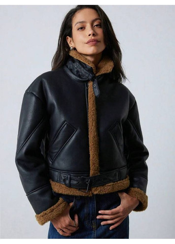 Минималистичная дубленка-авиатор — ЗАМЕР В ОПИСАНИИ DK/DL Мода без кордонів (370169325)