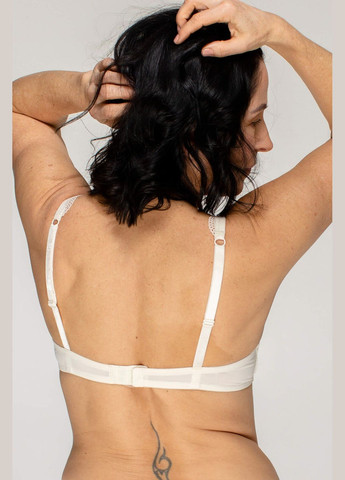 Айворий тріенджел напівдубльований бюстгальтер з мереживом Brabrabra з кісточками