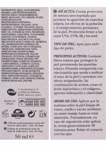 Deliplus Дневной крем против пятен Aclarante Anti-Manchas SPF 50+, 50 мл — Крем, Испания (317585139)