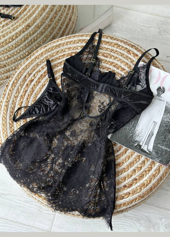 Спокусливий напівпрозорий мереживний пеньюар No Brand (319157428)