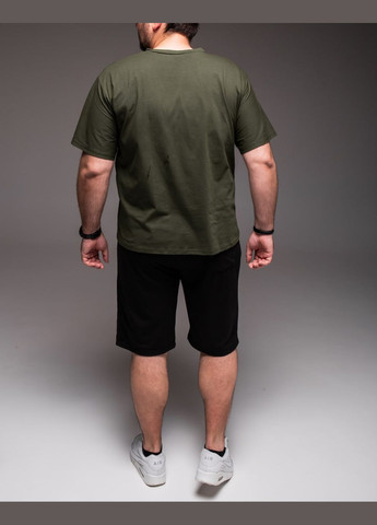 Мужской костюм футболка + шорты Батал хаки No Brand (335723788)