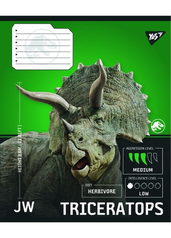Тетрадь в клетку А5 JURASSIC WORLD Strength and Power 767676 96 листов Yes (364498247)