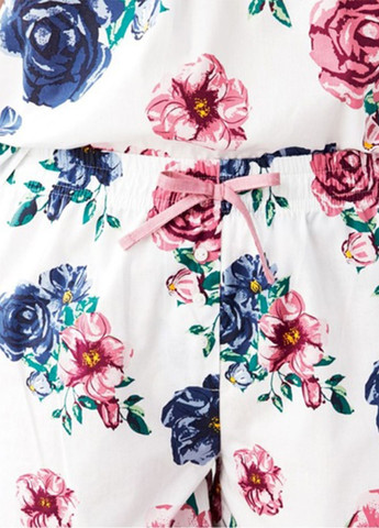 Комбинированная всесезон пижама женская костюм для дома в цветы майка + шорты Esmara