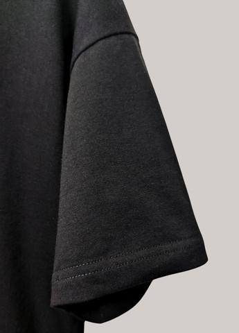 Чорна чоловіча чорна футболка. 100% бавовна. кулір компакт-пеньє з коротким рукавом No Brand